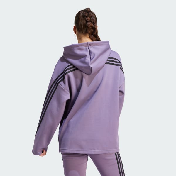 Adidas 3 stripe hoodie womens store
