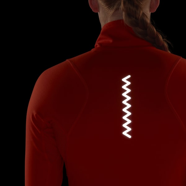 oranzová Run Fast Half-Zip Long Sleeve Sweatshirt QH422