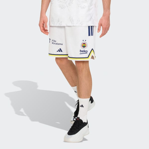White Fenerbahçe Basketball 25/26 Training Men Shorts