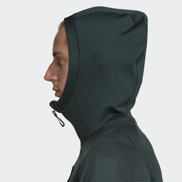 Verde Giacca Terrex Tech Flooce Hooded Hiking Fleece
