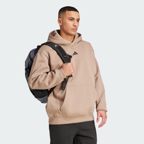 Marron Sudadera holgada con capucha Power