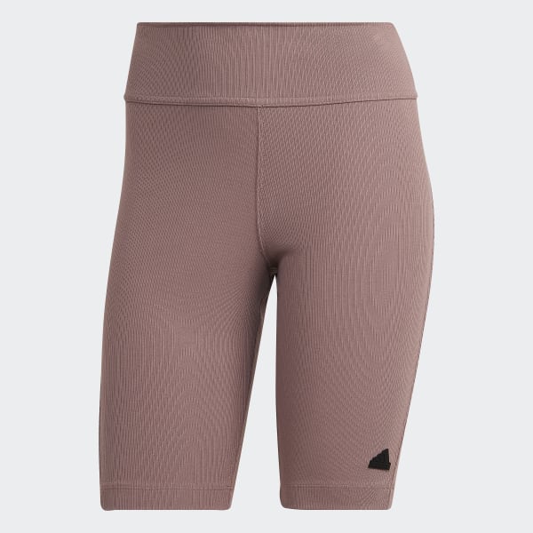 Fioletowy Rib Biker Shorts DD076