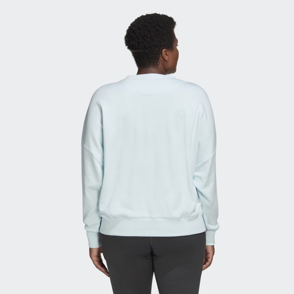 adidas Studio Lounge Loose Sweatshirt Plus Size Grey adidas