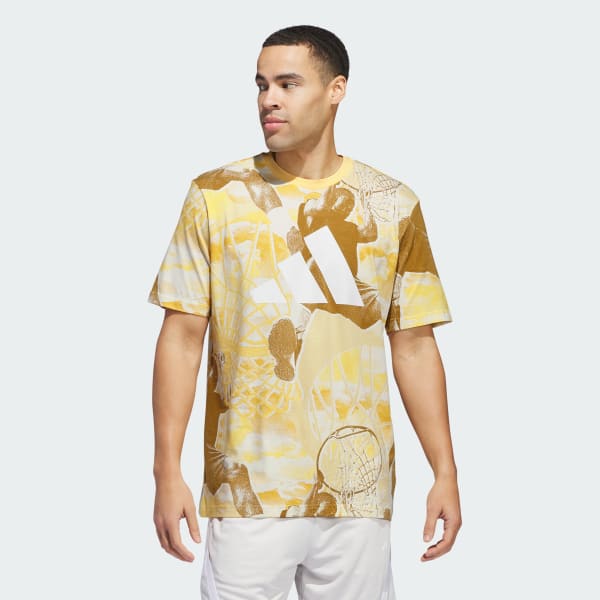 Laranja Camiseta Estampada Blue Summer