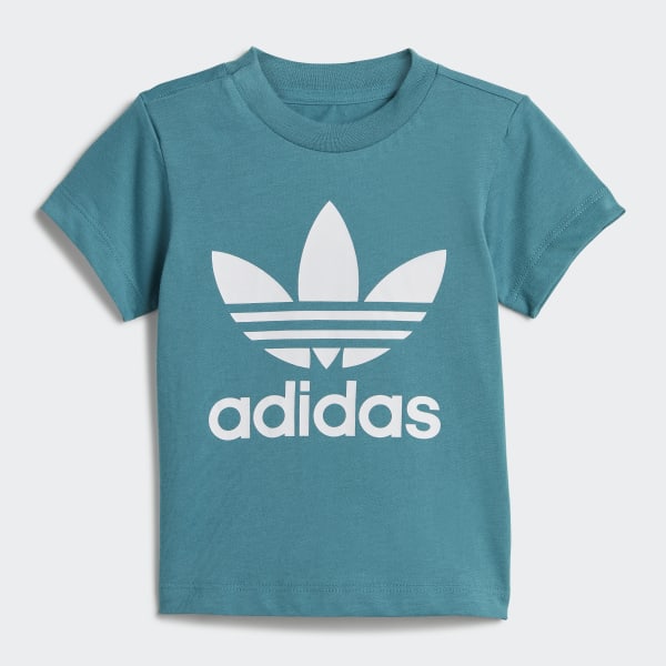Turquoise Trefoil Short en T-shirt Set