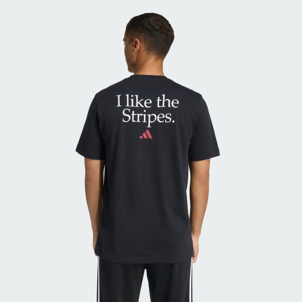 Black I LIKE THE STRIPES GRAPHIC T-SHIRT