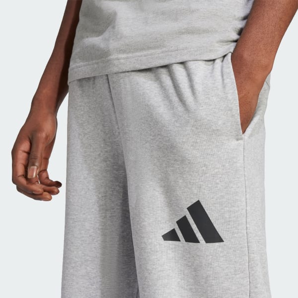 adidas Essentials Wide Leg 3 Bar Logo Pants - Grey | Free