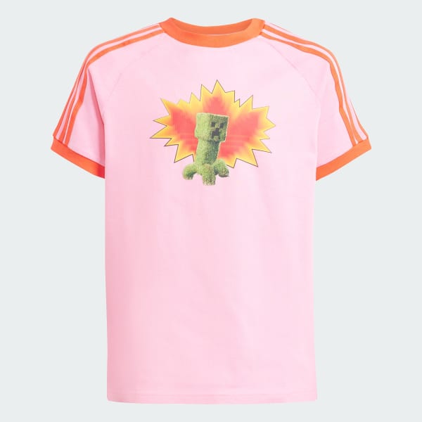 Rosado Polo gráfico adidas Originals x Minecraft