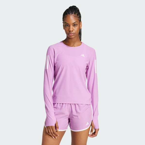 Purple Own The Run Long Sleeve Tee