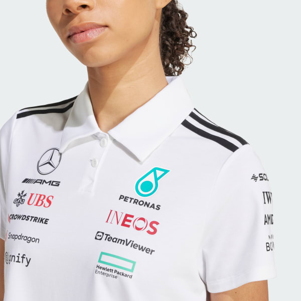 売れ筋商品|||アディダス Tシャツ レディース トップス MERCEDES - AMG PETRONAS FORMULA ONE TEAM - Polo shirt - white   black adidas MERCEDES - AMG PETRONAS FORMULA ONE TEAM POLO - White