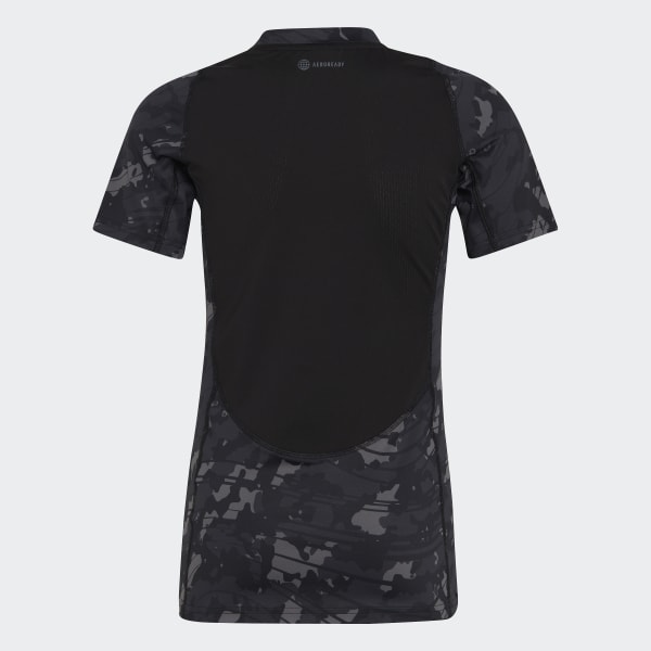 Gris T-shirt à imprimé camouflage AEROREADY Techfit