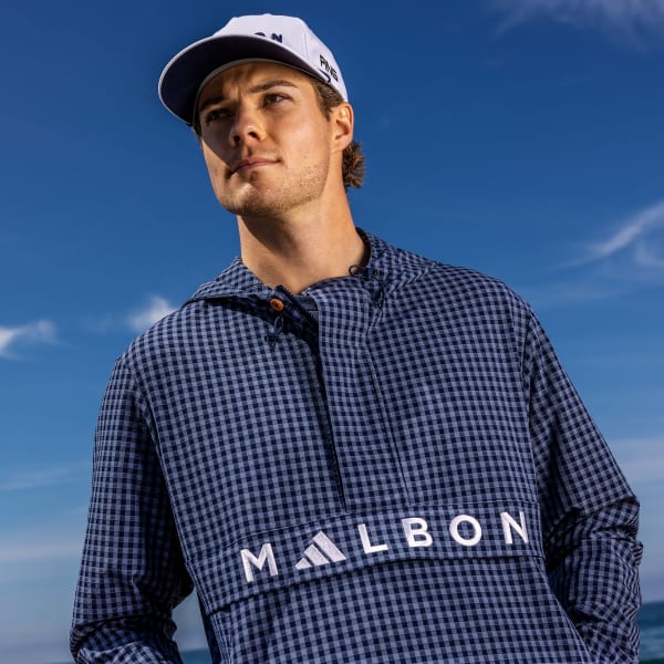 豪華 adidas x Malbon 1/2-Zip Anorak - Blue | Free Shipping with メンズウェア