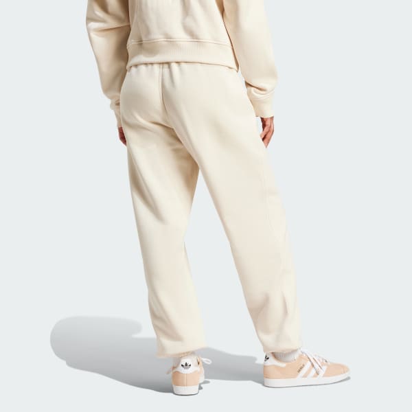 White Essentials Fleece Loose Joggers