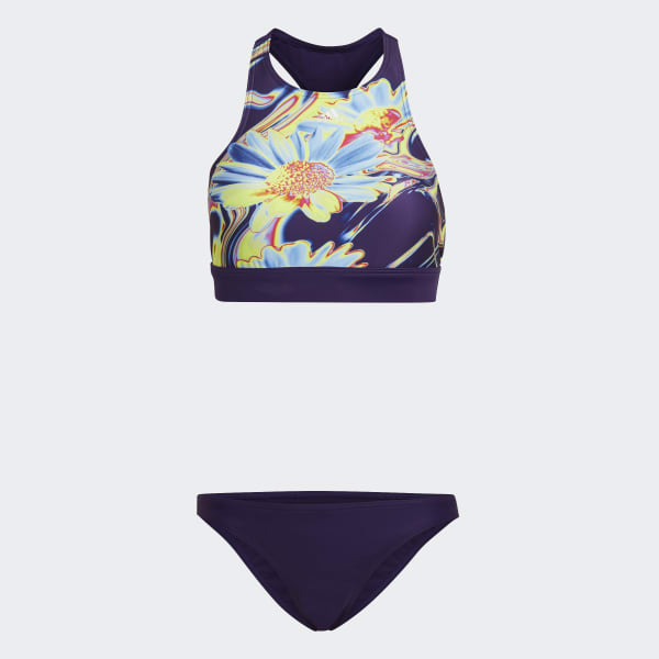 Fioletowy Positivisea Print Bikini Set IS984