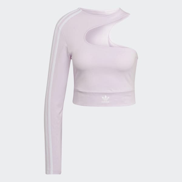 Pink CROPPED Long-Sleeve Top CUT-OUT MLJ87