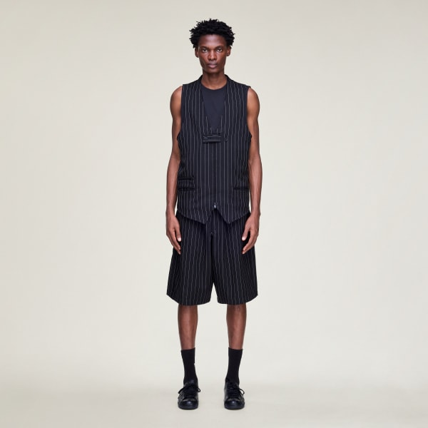 Zwart Y-3 PINSTRIPE SPORT UNIFORM SHORT