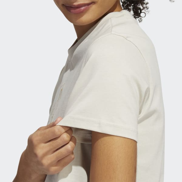 Beige Holiday Lights Graphic Tee ZF203