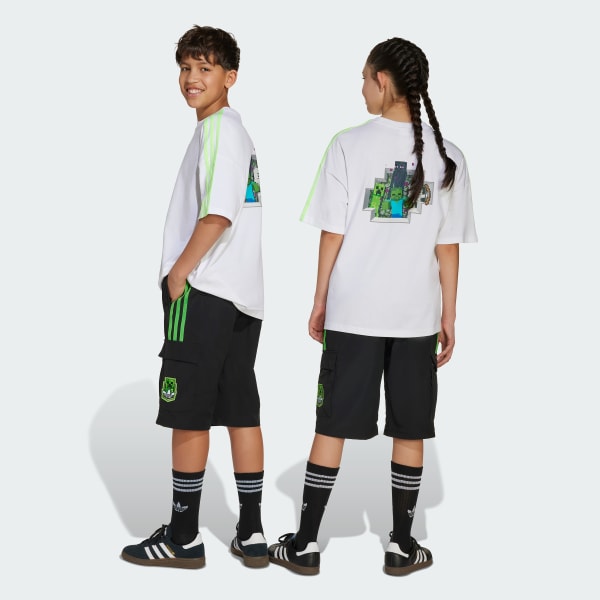 cerná Šortky adidas Originals X Minecraft Cargo Kids