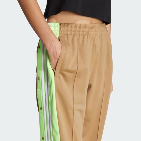【ADIDAS】Pow Leather Adibreak Trousers - Brown / II6098 WMNS) adidas Centre Stage Faux Leather Adibreak Pants 'Brown