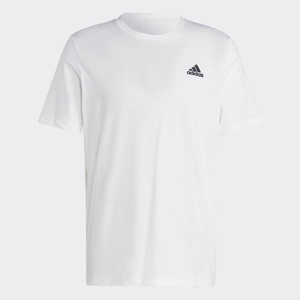 White Essentials Single Jersey Embroidered Small Logo Tee