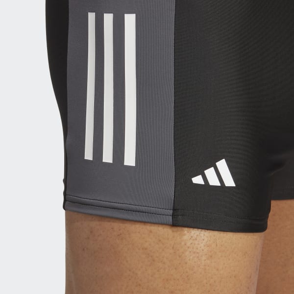 zwart Colorblock 3-Stripes Zwemboxer