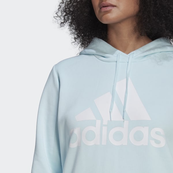Niebieski Essentials Logo Fleece Hoodie (Plus Size) IXV15