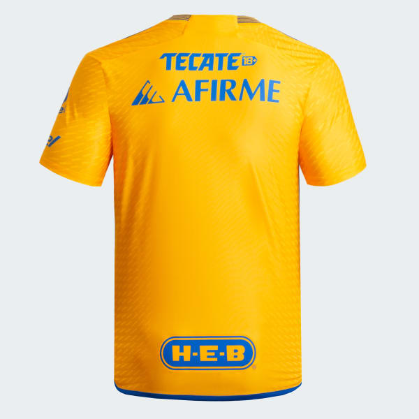 Amarillo Jersey Oficial Uniforme de Local Tigres UANL 23/24