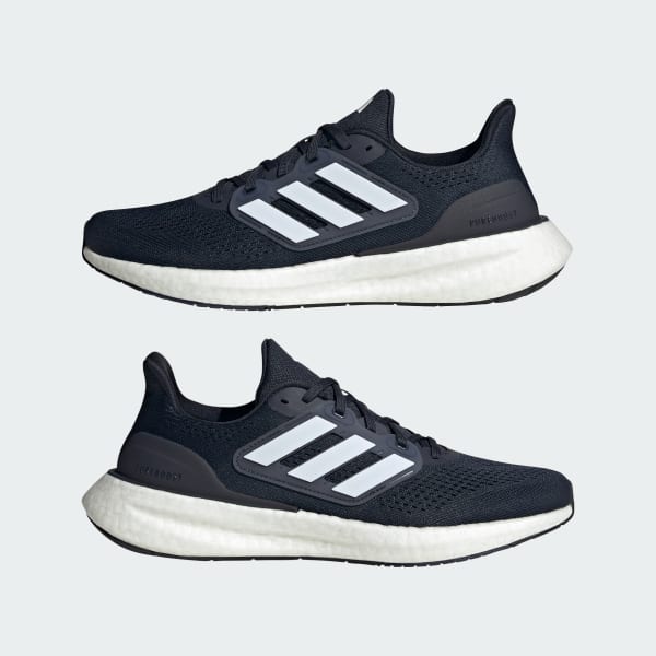 Men's pureboost go running shoes white/legend ink 2025