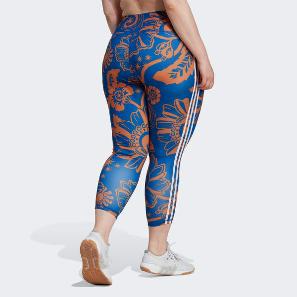 adidas x FARM Rio 7/8 Leggings (Plus Size) - Blue | Women's Lifestyle ...