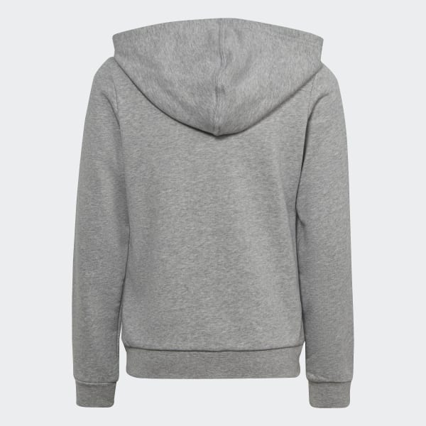 Gris Buzo con Capucha Essentials Linear Logo Cierre Frontal
