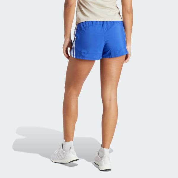 modrá Šortky Pacer Training 3-Stripes Woven High-Rise