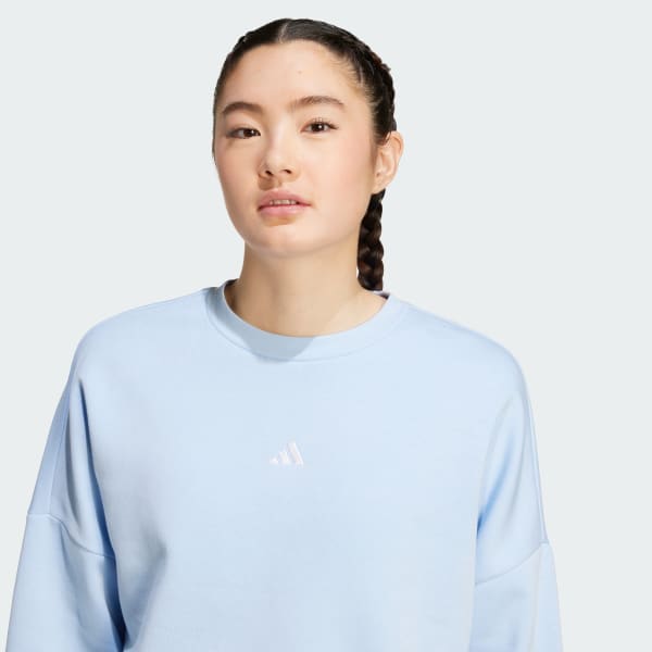 adidas Essentials Small Logo Feelcozy Sweatshirt - Blue