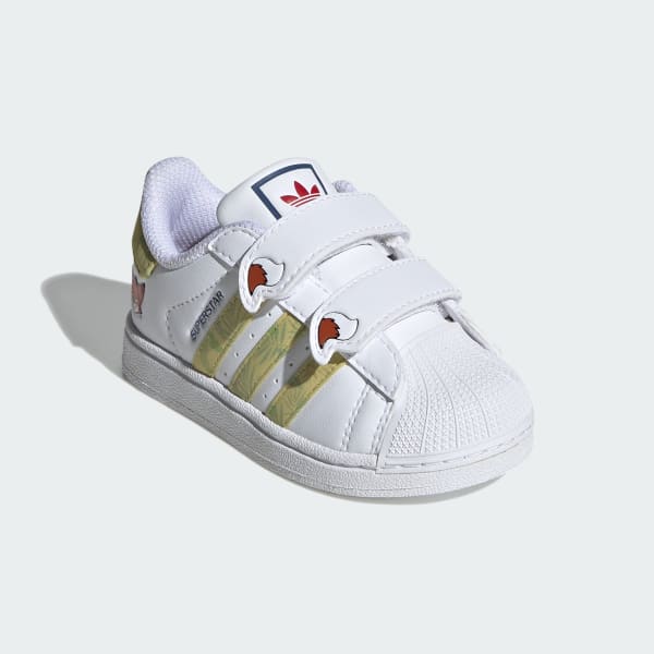 Blanco tenis adidas Disney Superstar II con Cierre Cómodo para Niños