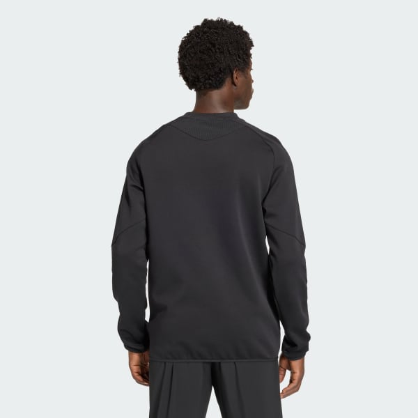 Schwarz Tiro Travel Sweatshirt, Rundhalsausschnitt
