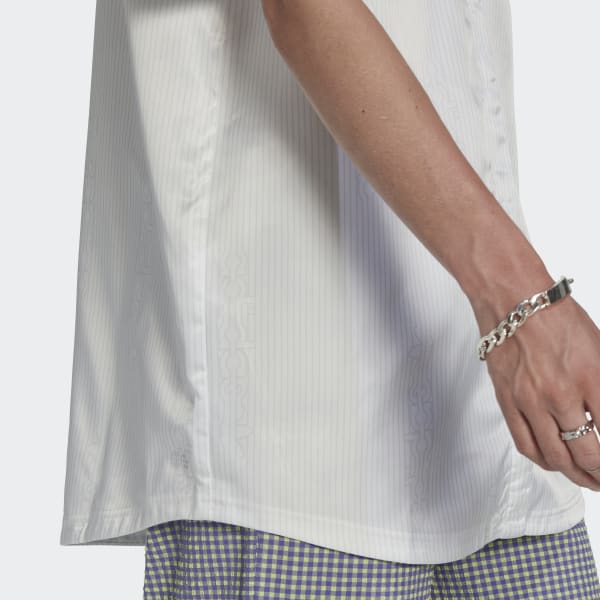 Branco Camisa Loose Allover-Print CS948