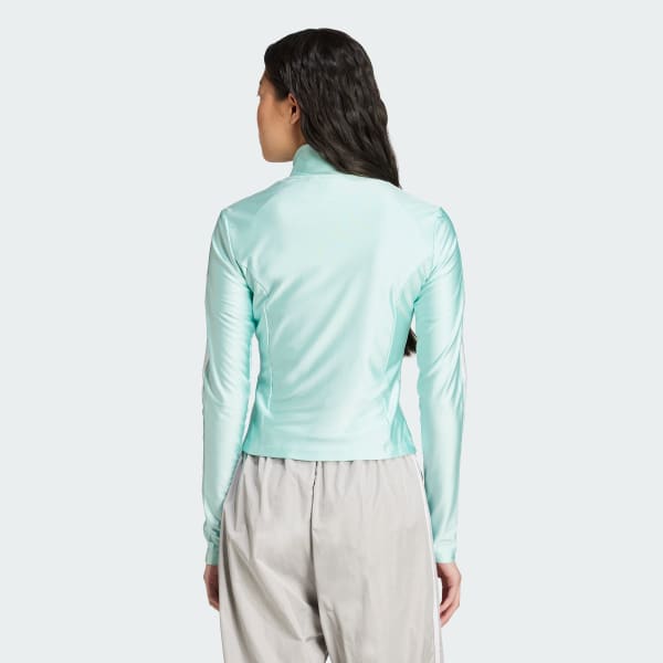 Turkos Adicolor 3-Stripes Slim Träningsjacka