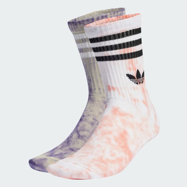 Blanco Par de Medias Tie Dye