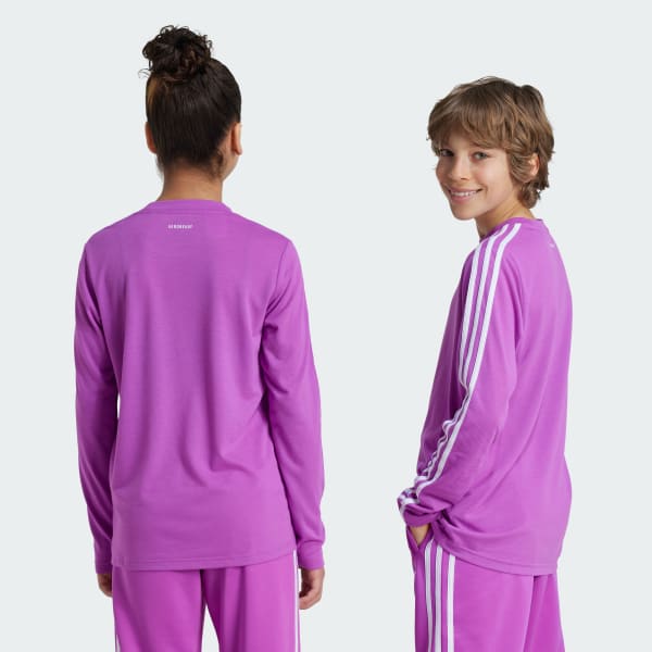 Μωβ Train Essentials Logo Regular Fit Longs Sleeve Tee Kids