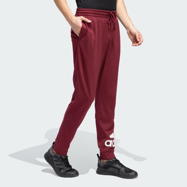 Burgundy Bold Logo Track Pants