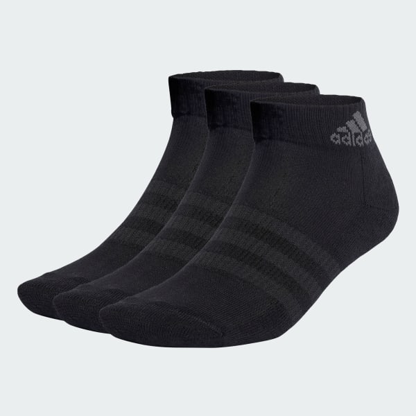 adidas Cushioned Sportswear Ankle Socks 3 Pairs - Black | adidas ...