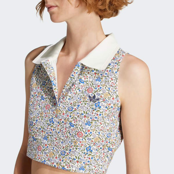 adidas×Liberty London☆Sleeveless Crop ポロシャツ【UK発】 adidas Originals x Liberty London Sleeveless Crop Polo