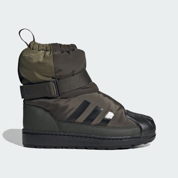Verde Sapatilhas Tipo Bota adidas Originals Superstar 360 de Inverno para Crianças