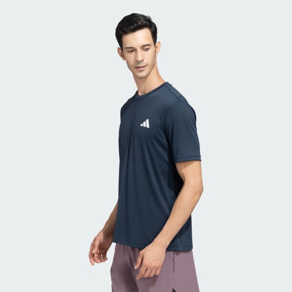 Blue Solid AEROREADY Training Workout Tee