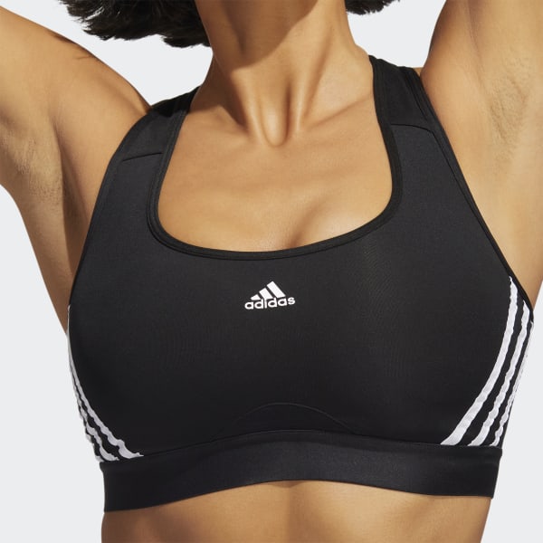Women's Power React Training Medium Support 3-Stripes Sports Bra, adidas