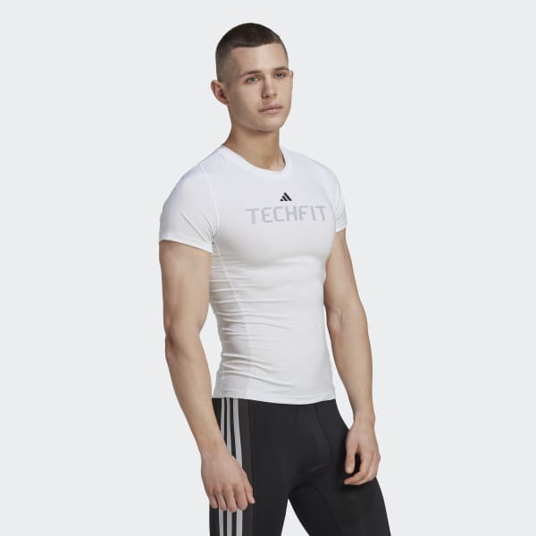 White Techfit Graphic Tee BVS45