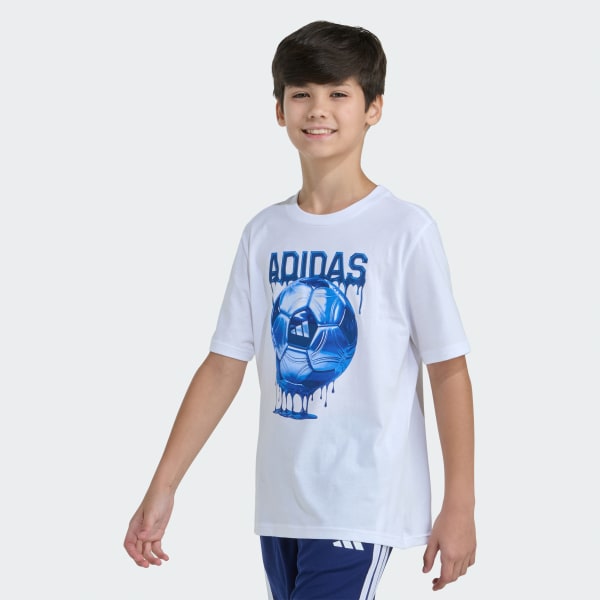 White SS SOCCER DRIP TEE