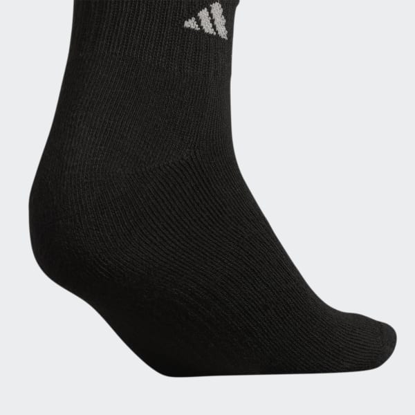 Athletic Cushioned Quarter Socks 6 Pairs - Black, Women training
