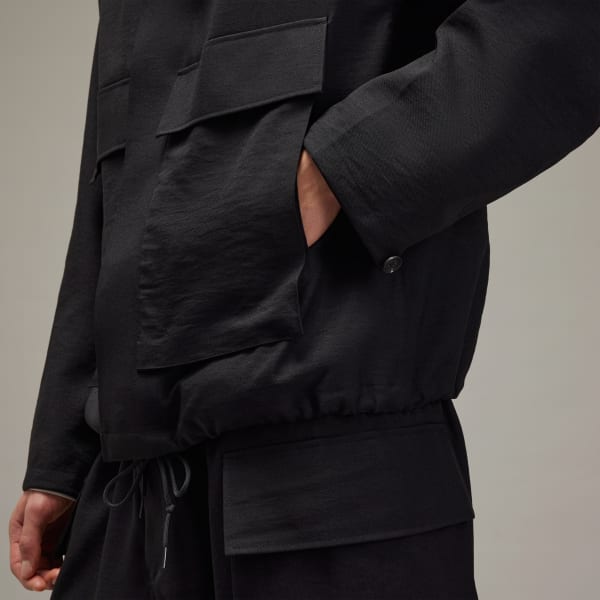 adidas Y-3 Sport Uniform Coach Jacket - Black | Free