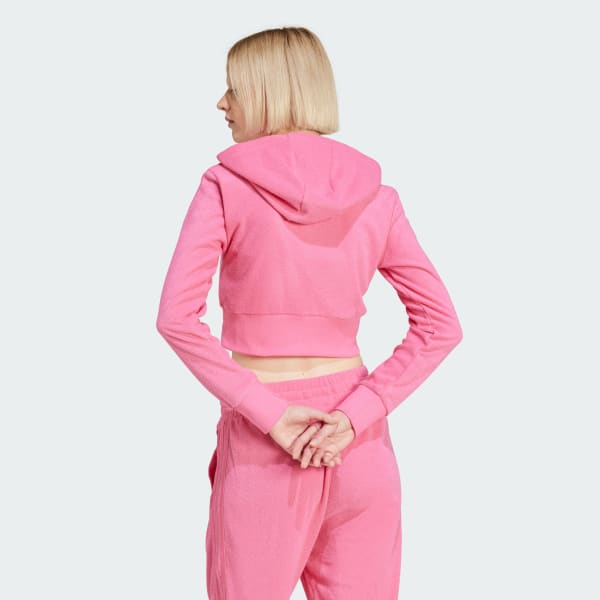 Ροζ Short Full-Zip Hoodie