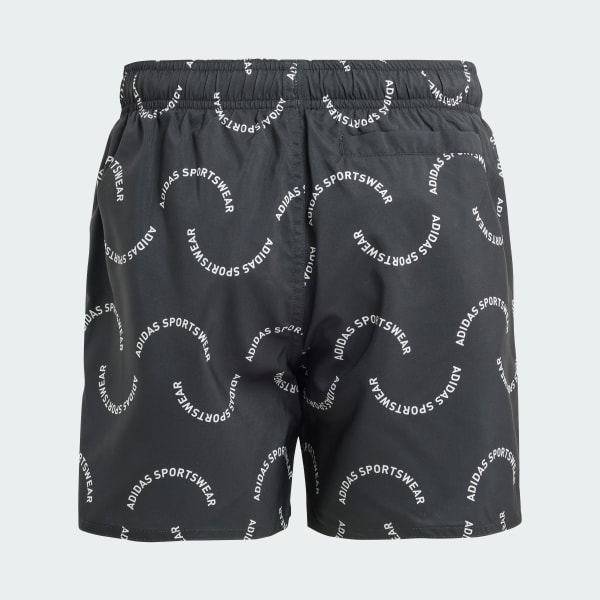 Noir Short de bain Sportswear Wave Print CLX Enfants
